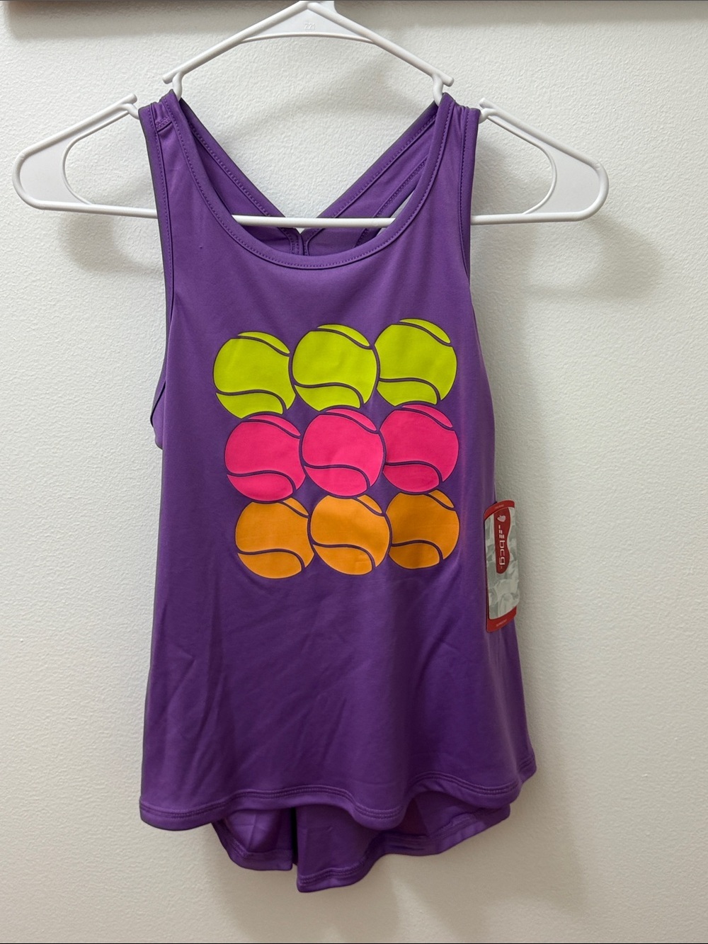 Girls' Purple Tennis Graphic Tank Top